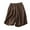 Coffee, variant on Jewelreauty Elastic Waist Pleated Shorts for Women Casual Cotton Linen Loose Pull On Pockets Shorts
