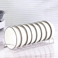 thumbnail image 3 of Bookk Lid Organizer 8 Tier Rack Holder Stainless Steel With Finish For Bakeware Cutting Boards Pans Serving Trays In Cabinet & Pantry, 3 of 4