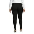 thumbnail image 2 of Lands' End Women's Plus Size High Rise Serious Sweats Fleece Lined Pocket Leggings, 2 of 3