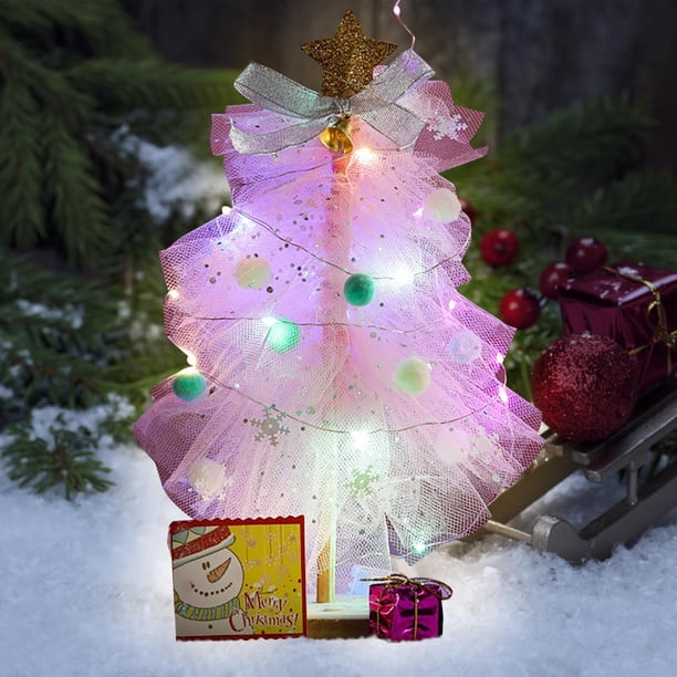 Teissuly Mesh DIY Christmas Tree Decoration Puzzle Toy Gift Cute Luminous Christmas Bag Teissuly WER202310235790