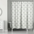 thumbnail image 2 of Creative Products Neutral Green Tree Pattern 71x74 Shower Curtain, 2 of 2
