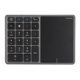 thumbnail image 2 of 2 in 1 Wireless Number Pad Touchpad 22 Keys Wireless BT4.2 2.4G Type C Charging 500mAh Battery Numeric KeypadIron Gray, 2 of 5