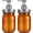 Amber Jar With Silver Pump, variant on Plastic jar-style soap dispenser with pump cover, 16-ounce refillable, BPA-free hand soap dispenser set, featuring cute labels – perfect for kitchen/bathroom decor in a rustic style.
