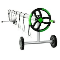 Zimtown Pool Cover Reel Above Ground, 21ft Aluminum Swimming Cover Blanket Reel, Swimming Pool Reel for Ingorund