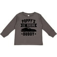 thumbnail image 3 of Inktastic Poppy's Lil' Racing Buddy with Car Silhouette Boys or Girls Long Sleeve Toddler T-Shirt, 3 of 5