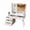 White, variant on Makeup Vanity Table with Lighted Mirror 3-Color LED Power Outlet 5 Drawers Storage Shelves White