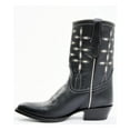 thumbnail image 3 of Planet Cowboy Women's Pee-Wee Pair-A-Dice Leather Western Boot Snip Toe - PW1101C-BLK 7 1/2 M  US, 3 of 7