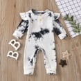 thumbnail image 2 of Fesfesfes Newborn Toddler Baby Bodysuit Long Sleeve Tie Dyed Print Knitted Romper jumpsuit, 2 of 9