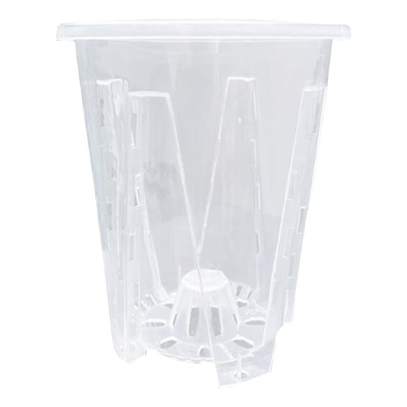 OIUR Transparent Orchid Pot Plant Pot with Drainage Holes Phalaenopsis Flower Pot with Air Column Prevent Root Rot for Small Houseplants Seedlings