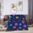 thumbnail image 1 of ZNDUO Cartoon Dog Paw Pattern Throw Blanket, Lightweight Cozy Soft Throw Blanket for Couch, 60"x50" Throw Blankets for Bed, 1 of 8
