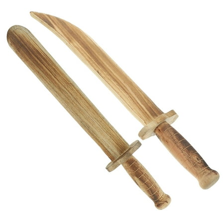 

2pcs Outdoor Wooden Toy Wooden Sword Knife Smooth Surface Wooden Sword Knife Props