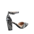 thumbnail image 2 of Songful-6 Women's Pointed Toe Ankle Strap Buckle Chunky High Heels Sandals Shoes, 2 of 2