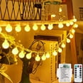 thumbnail image 1 of Dinohhi Outdoor/Indoor String Lights, 6M 40 LEDs Waterproof, Battery Operated, 8 Modes with Timer Remote Control, for Garden, Wedding, Party, Christmas, Halloween Decoration (Warm White) [Energy Class, 1 of 7