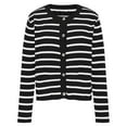 thumbnail image 7 of Generic Womens Striped Cardigan Sweaters Button Down Cropped Knit Lady Jackets Coat 2026 Fall Outfits Trendy Clothes, 7 of 7