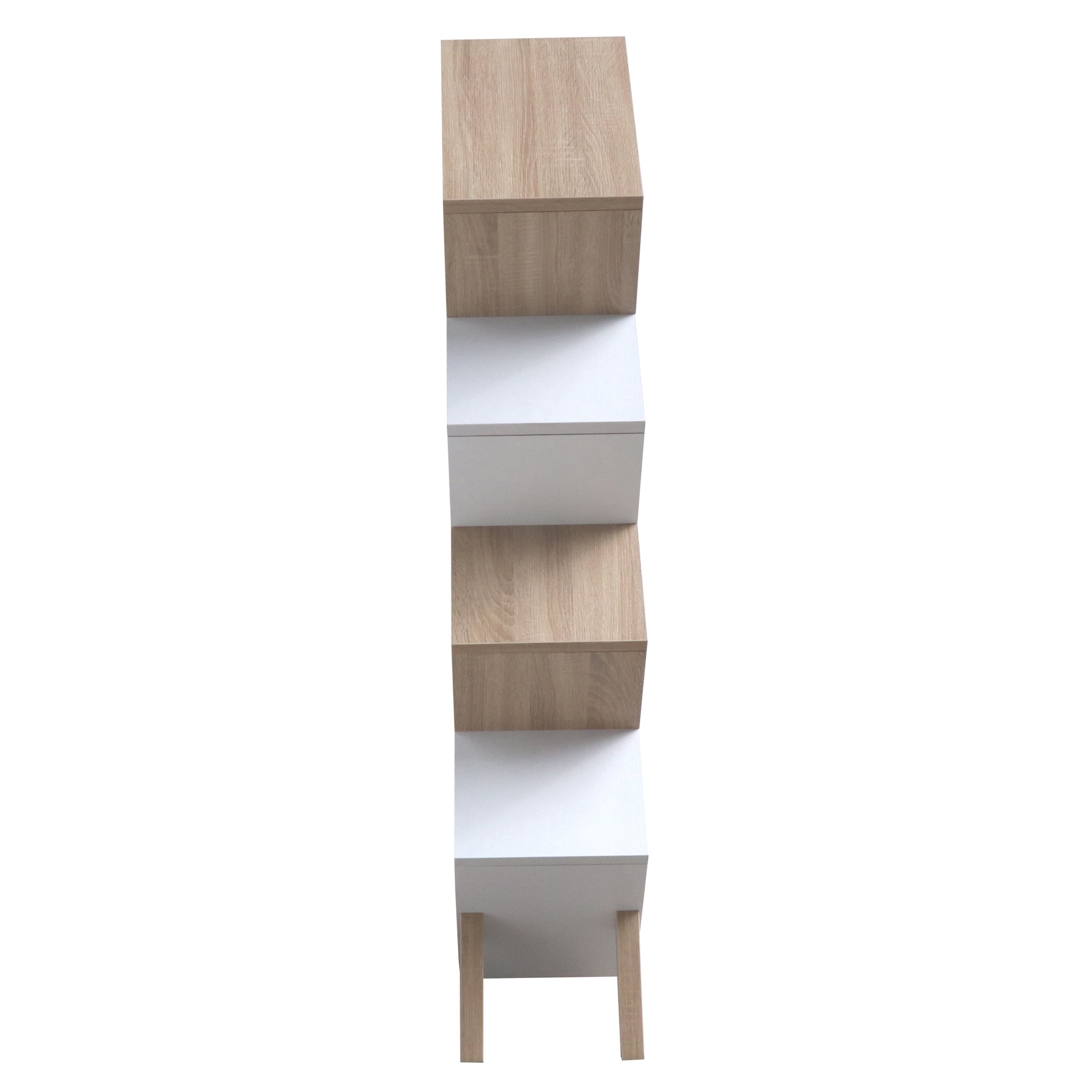 Furniture of America Asher 4-Shelf Bookcase, White