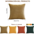 thumbnail image 2 of 4 Fundas de Cojines Decorativos, Suave Fundas para Cojín Cuadrado, Funda para Cojines de Sala, Funda de Cojín Cuadrada, Estilo Boho Chic Rústico, para sala, sofá, Dormitorio (Rojo), 2 of 4