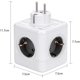 thumbnail image 2 of Toma USB múltiple, toma de corriente de pared cúbica de 4 salidas con 3 salidas USB, cargador USB de regleta de toma de corriente de pared para oficina en casa Sincero Electrónica, 2 of 5