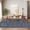 Navy Blue, variant on 5'x7' Vintage Floral Boho Rug Stain Resistant Low Pile Non Slip Carpet for Bedroom Room Playroom Office Decor Indoor Soft Thin Carpet Light Green
