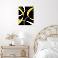 thumbnail image 4 of Modern Abstract Wall Art, Yellow Gray and White Geometric on Black Background Canvas Wall Art, Simple Line Framed Wall Art for Living Room Bathroom Bedroom Kitchen Ready to Hang, 8X10 Inches, 4 of 7