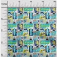 thumbnail image 2 of oneOone Viscose Chiffon Turquoise Blue Fabric California Ocean Ride Craft Projects Decor Fabric Printed By The Yard 42 Inch Wide, 2 of 4