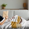 thumbnail image 3 of Pastry Soft Flannel Fleece Blanket, Bakery Shop Theme with Croissant Baguette Pretzel Bread Eating Muffin Food, Cozy Plush for Indoor and Outdoor Use, 50" x 70", Apricot Umber White, by Ambesonne, 3 of 5