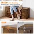 thumbnail image 5 of Kojooin Storage Chest, 39.4" Toy Chest for Boys Girls, Kids Wood Large Toy Box, Storage Bench with Safety Hinge, Farmhouse Storage Trunk for Entryway, Living Room, Bedroom, Playroom, 5 of 8