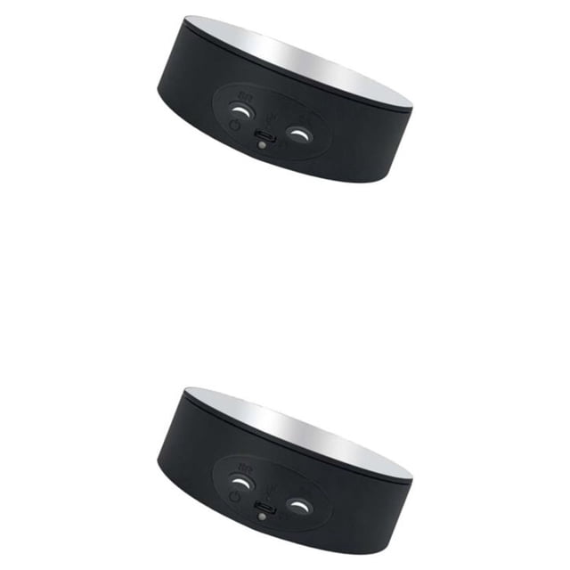 Seitruly Electric Jewelry Display Turntable Mirror Corved for Cake Model Shop 3D Negro 2piezas