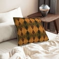thumbnail image 6 of Velvet Decorative Throw Pillow Covers Set of 2, Soft Square Cushion Cover with Invisible Zipper Rhomboid Background Printing, 16"x16", 6 of 7
