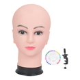 thumbnail image 4 of Cabeza de maniquí calva femenina realista, accesorio multifuncional y resistente. con ceja, 4 of 8