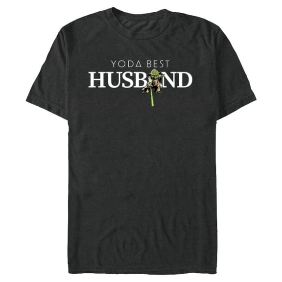 Star Wars Yoda Best Husband Lightsaber Birthday Anniversary- Short Sleeve Blended T-Shirt for Adults - Customized-Dark Heather