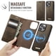 thumbnail image 3 of CaseMe Funda Tipo Billetera para iPhone 16 Pro Max Compatible con Magsafe, 2 en 1 de Piel Sintética [Bloqueo RFID] Tarjetero Abatible con Soporte Magnético a Prueba de Golpes Desmontable, 3 of 10