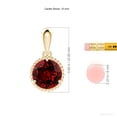 thumbnail image 3 of ANGARA Lab Grown 4.5 Ct Rope-Framed Claw-Set Ruby Solitaire Pendant for Women in 14K Yellow Gold (Size-10mm) | July Birthstone, Birthday, Anniversary, Jewelry Gift for Women | Lab-Grown Ruby Necklace, 3 of 7