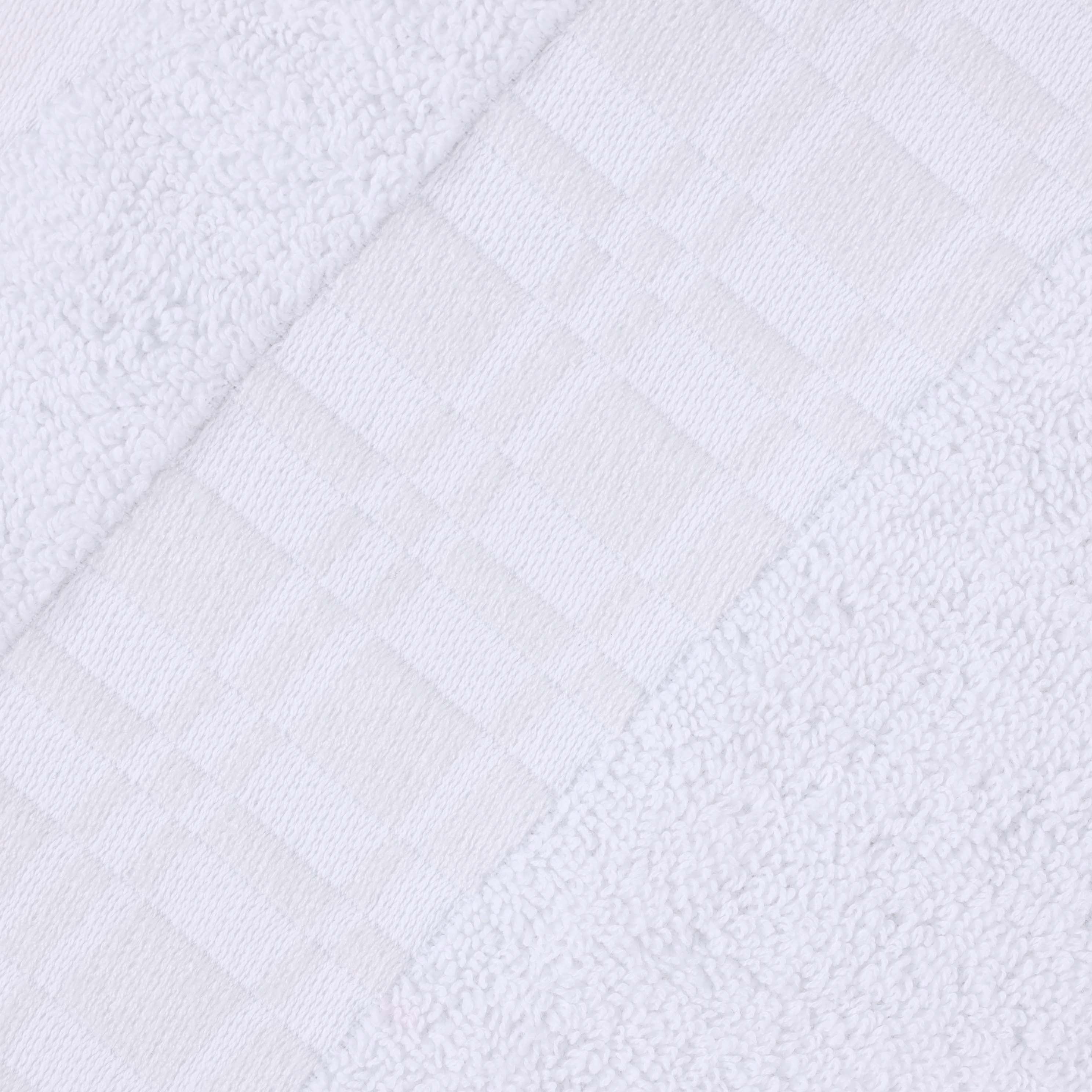 Superior Larissa Cotton Embroidered Bath Towel Set of 4, White-White