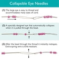 thumbnail image 4 of The Beadsmith Basic Elements Collapsible Eye Needles – 2.5 Inch Long – Flexible Twisted Wire – Large Eye, Easy to Thread – 4 Fine Needles, 4 of 7