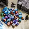 thumbnail image 6 of 7pcs Polyhedral DND Dice Set, for Table Game Dice Role-Playing RPG Dice, Blue & Purple, 6 of 9