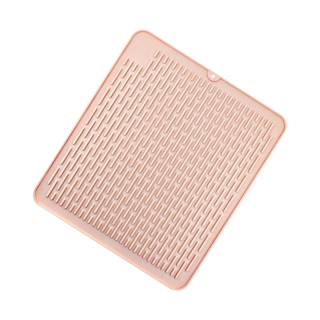 facefd Tapis en Silicone à Séchage Rapide pour Évier, Coussin Chauffant, Résistant à la Chaleur, Résistant à la Chaleur, 45x40 cm, Tapis d'Égouttage pour Vaisselle, Rose