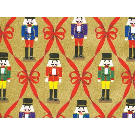 Pack of 1, Rib Soldiers 30" x 833' Full Ream Roll Gift Wrap for Holiday, Party, Kids' Birthday, Wedding & Special Occasion Packaging