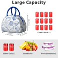 thumbnail image 4 of Insulated Lunch Bag Women, Reusable Vintage Blue Sea Shells Tote Lunch Box, Leakproof Cooler Lunch Bags for Work Office Travel Picnic, 4 of 4