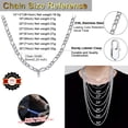 thumbnail image 5 of PROSTEEL Stainless Steel Figaro Chain Necklace 6mm 22 Inches Silver Birthday Valentines Day Jewelry Gift for Men Women Adults Age, 5 of 7