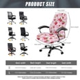 thumbnail image 7 of POLERO All-in-One Office Swivel Chair Slipcover with Strawberry Floral Pattern, Brushed Elastic Fabric Washable Soft Cover for Home and Executive Office, 7 of 7