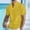Yellow, variant on WIZUTIZ Cotton Linen Henley Shirt for Men Short Sleeve Hippie Casual Vacation Beach T-Shirts with Chest Pocket