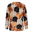 thumbnail image 4 of Chandails à Capuchon de Mode pour Femmes 2023 Mode T-shirt Imprimé Ample Manches Longues Blouse Col Rond Hauts Décontractés Chandail en Molleton 50 % de Rabais Liquidation Costumes Halloween/noël, 4 of 5