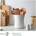 thumbnail image 2 of Utensil Holder - 7.3” Kitchen Utensil Holder for Countertop  Ceramic Utensil Crock  Large Cooking Utensil Holder Farmhou, 2 of 7