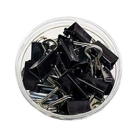 CCOCC Binder Clips Paper Clamps Assorted Sizes 40 Count (Black),Binder Clips,Can Meet Most of The Daily Needs