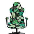 thumbnail image 3 of Whosucclay Shamrock Print Gaming Chair Cover Cat Scratch Proof Jacquard, Spandex Gaming Chair Slipcovers Arms Attached Washable for Office/PC Chairs St Patrick's Day Decor, 3 of 8