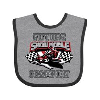 Inktastic Future Snowmobile Champion Boys or Girls Baby Bib