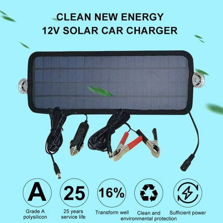 12V Car Auto Solar Panel Trickle Battery Charger Battery Maintainer Trickle (Best Solar Trickle Charger)