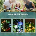 thumbnail image 4 of GIGALUMI Paquete de 12 luces solares de jardín de 6 colores, luces solares de Navidad decorativas impermeables al aire libre, iluminación LED de acero inoxidable para paisaje, patio, jardín, césped y, 4 of 4