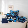 thumbnail image 6 of Manfei Sporty Motorcycle 7-Piece Twin Bedding，Extreme Games Bedding Comforter Set，Blue,Navy Blue Reversible, 6 of 7
