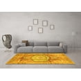 thumbnail image 3 of Ahgly Company Machine Washable Indoor Rectangle Abstract Yellow Modern Area Rugs, 5' x 8', 3 of 4